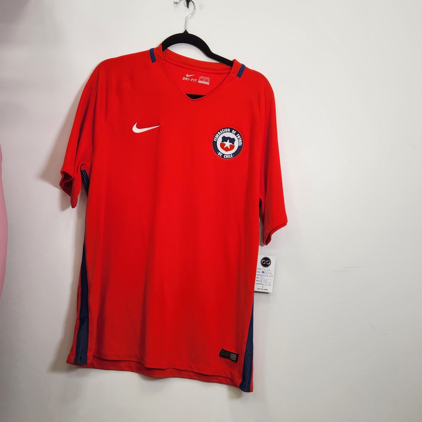 2016 Chile Home Jersey / XLarge / 9/10
