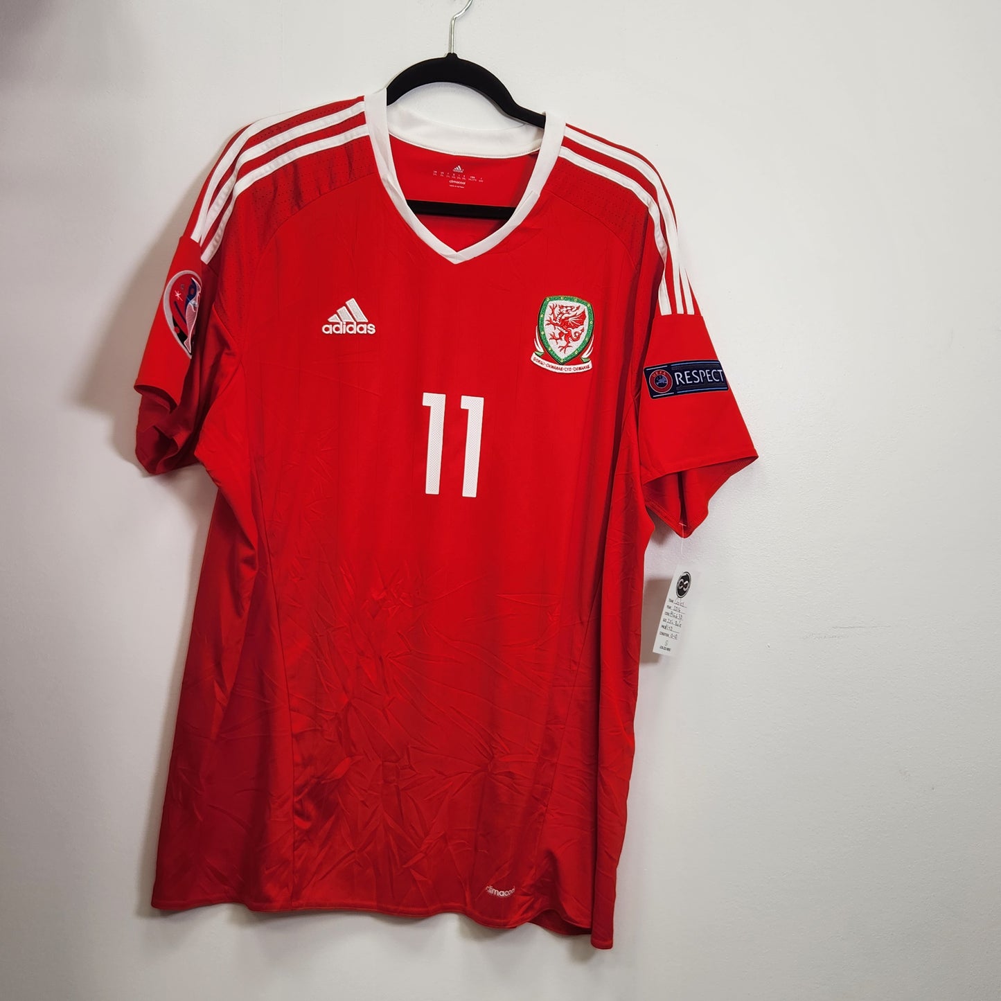 2016 Wales Bale 11 Home Jersey / 2X-Large / 10/10