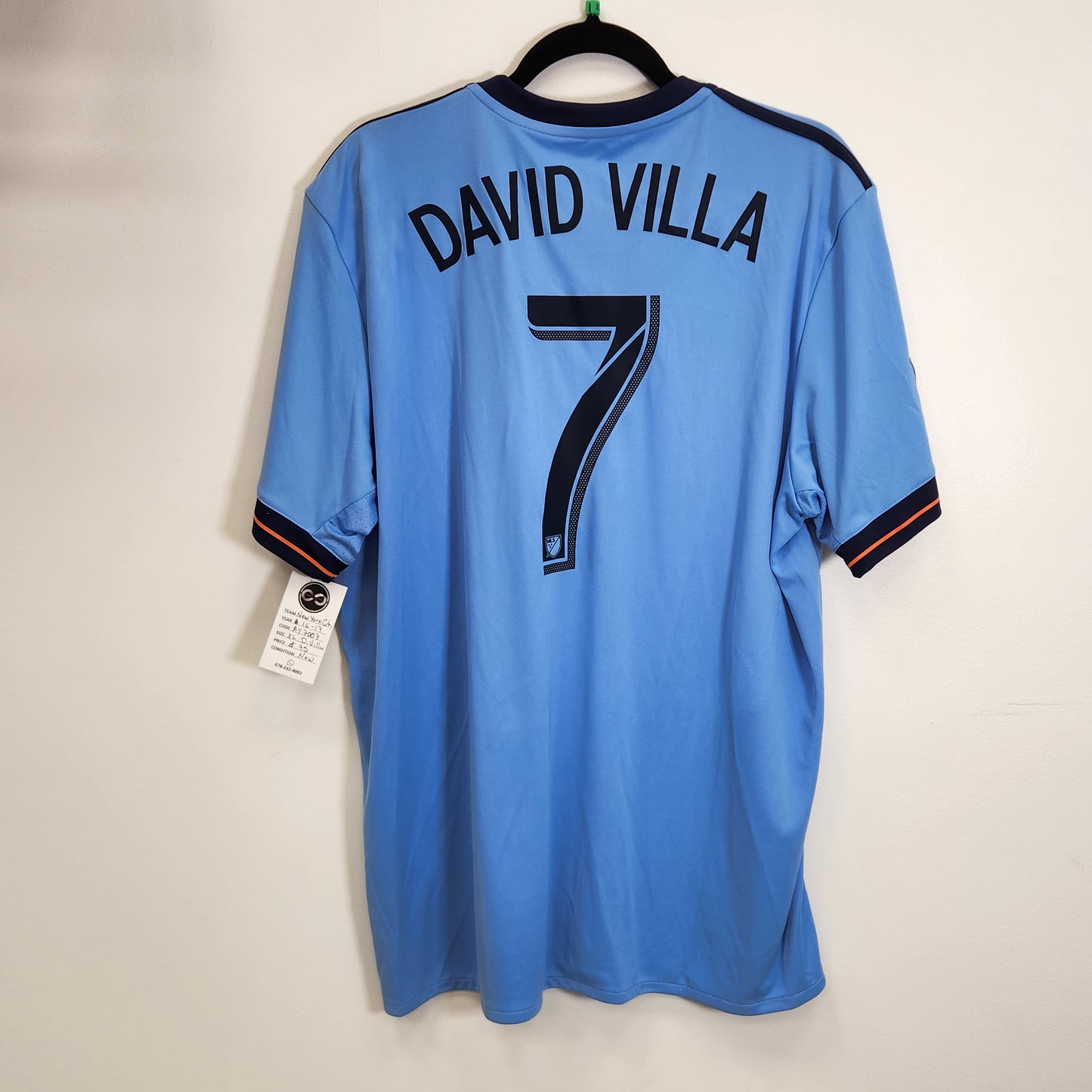 2016-17 New York City FC David Villa 7 Home Jersey / XLarge / New