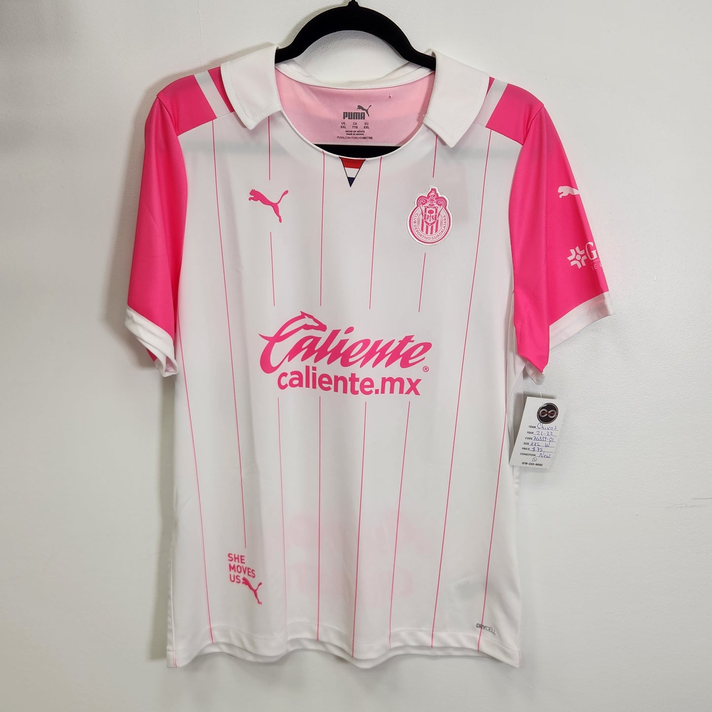 2021-22 Chivas de Guadalajara Pink Jersey / 2X-Large / New