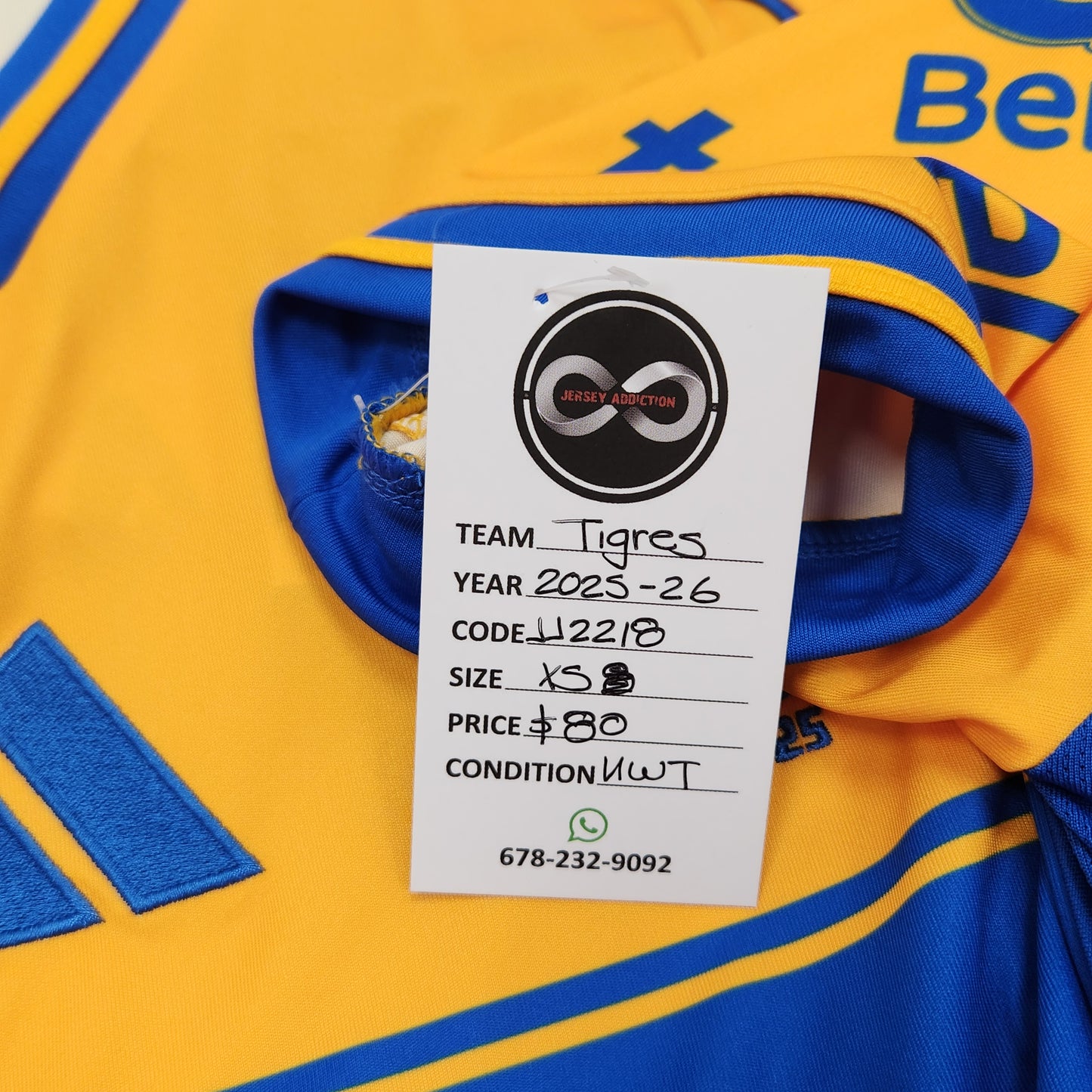 2025-26 Tigres UANL Home Jersey / X-Small / New