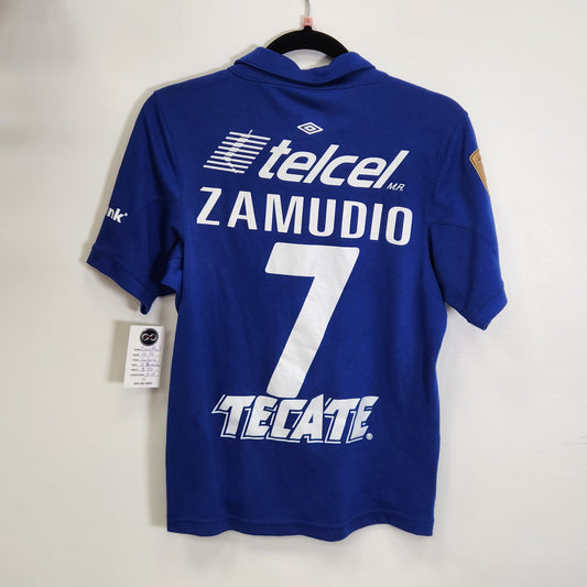 2013-14 Cruz Azul Zamudio 7 Home Jersey / Small / 10/10