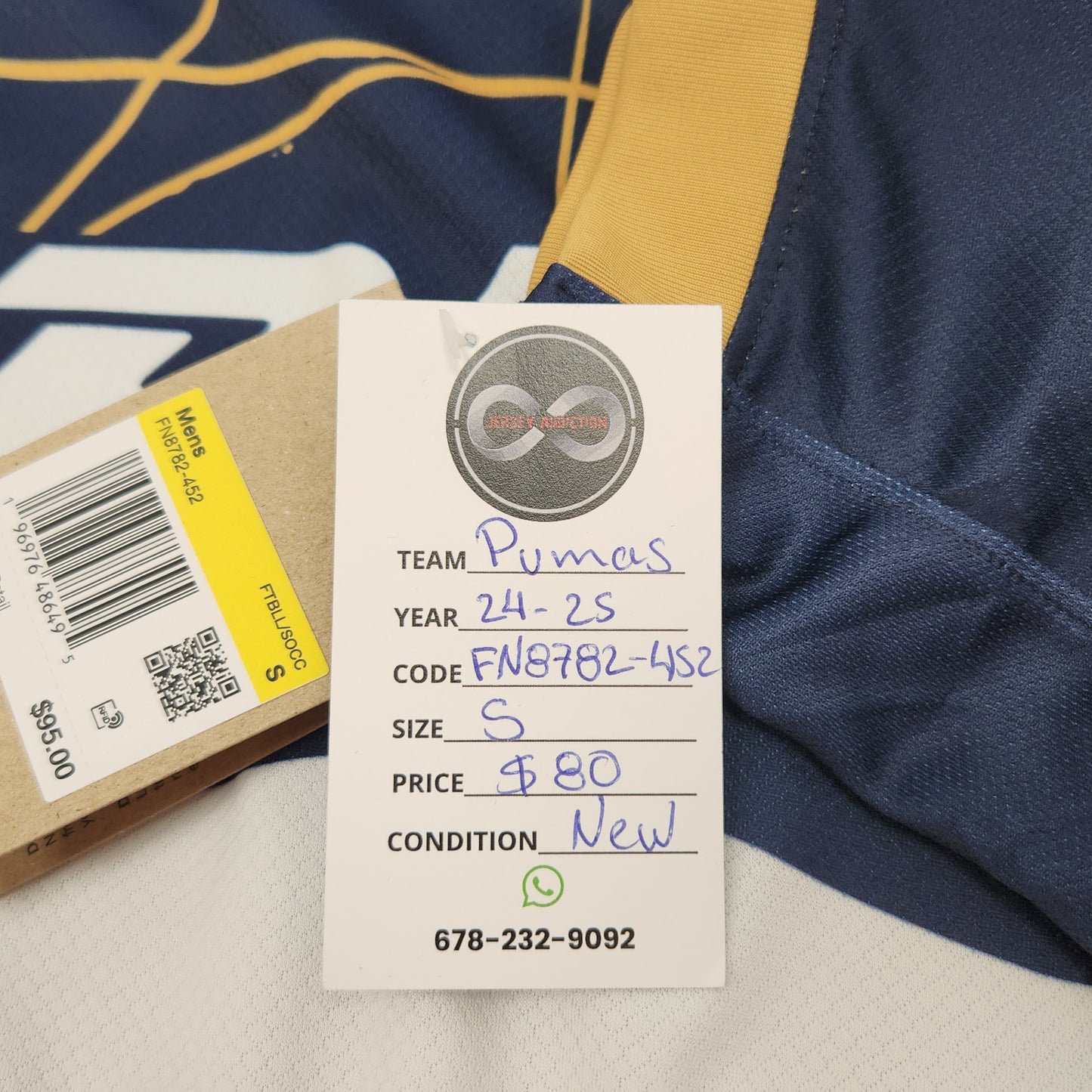 2024-25 Pumas UNAM Away Jersey / Small / New