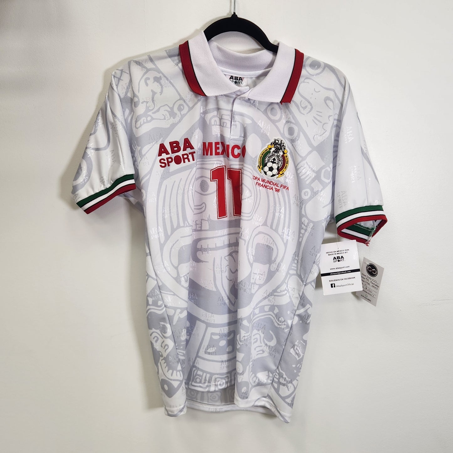 1998 Mexico Blanco 11 Remake Jersey / Small / New