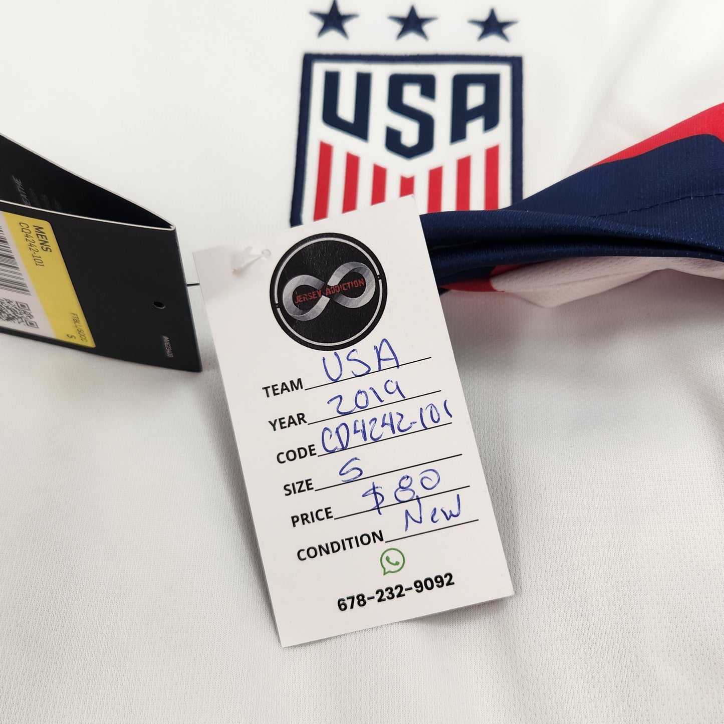 2019 USA Home Jersey / Small / New