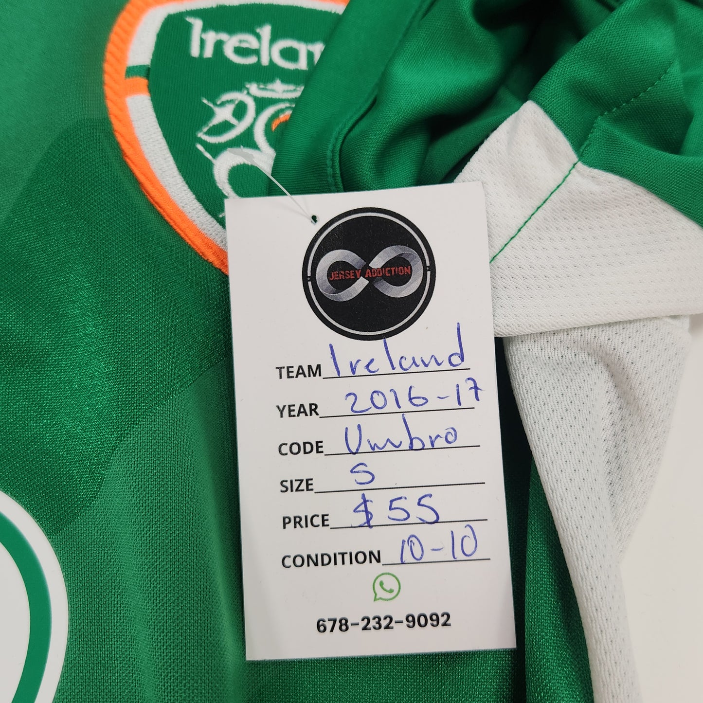 2016-17 Ireland Home Jersey / Small / 10/10