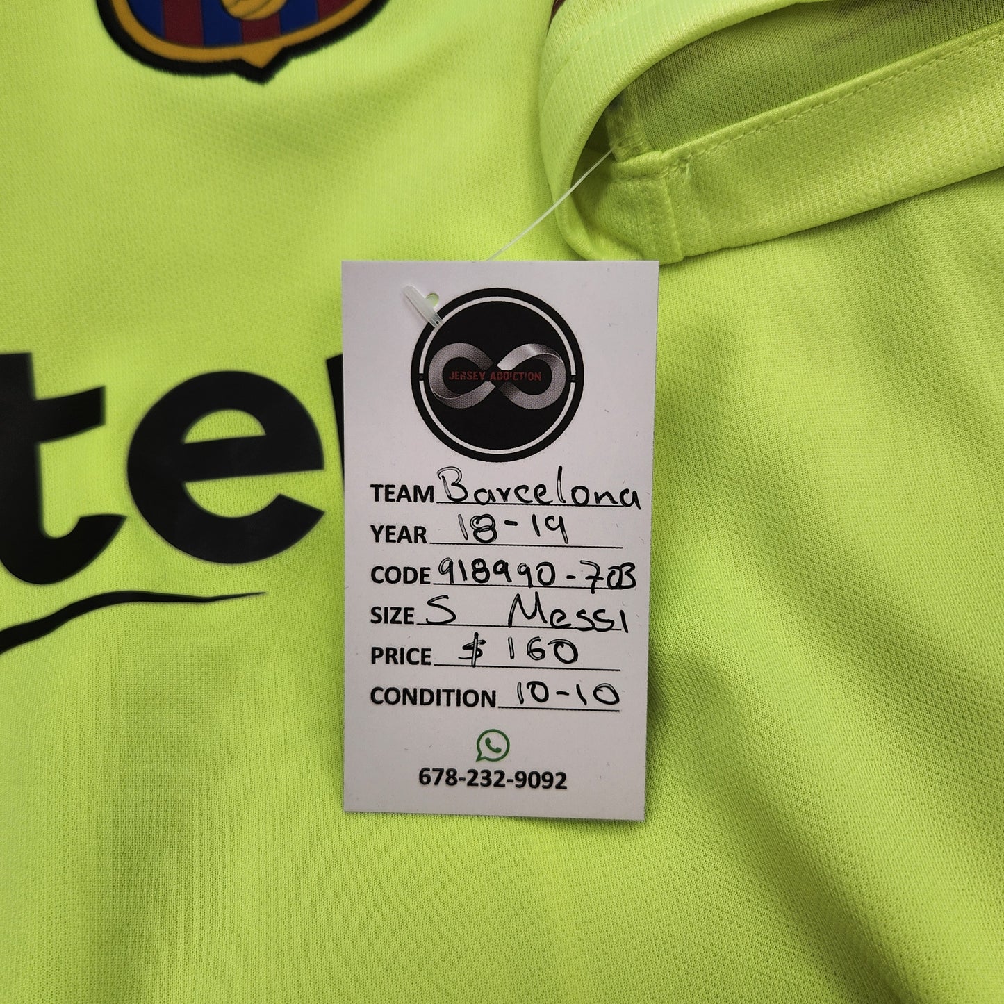 2018-19 FC Barcelona Messi 10 Away Jersey / Small / 10/10