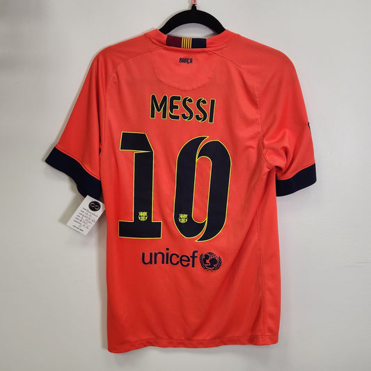 FC BARCELONA 2014-15 AWAY JERSEY / MESSI / SMALL / 9-10