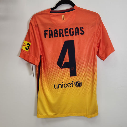 FC BARCELONA 2012-13 AWAY JERSEY / FABREGAS / SMALL / 9-10