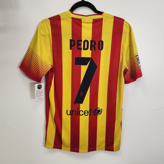 2013-14 FC Barcelona Pedro 7 Away Jersey / Small / 10/10