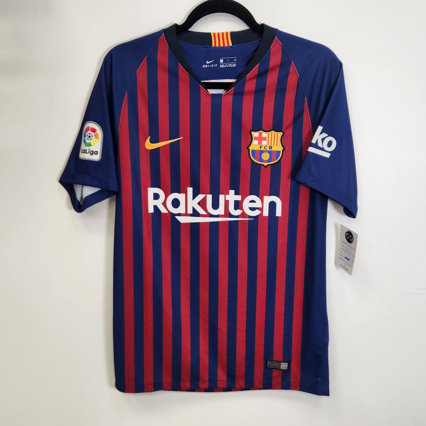 2018-19 FC Barcelona Pique 3 Home Jersey / Small / New