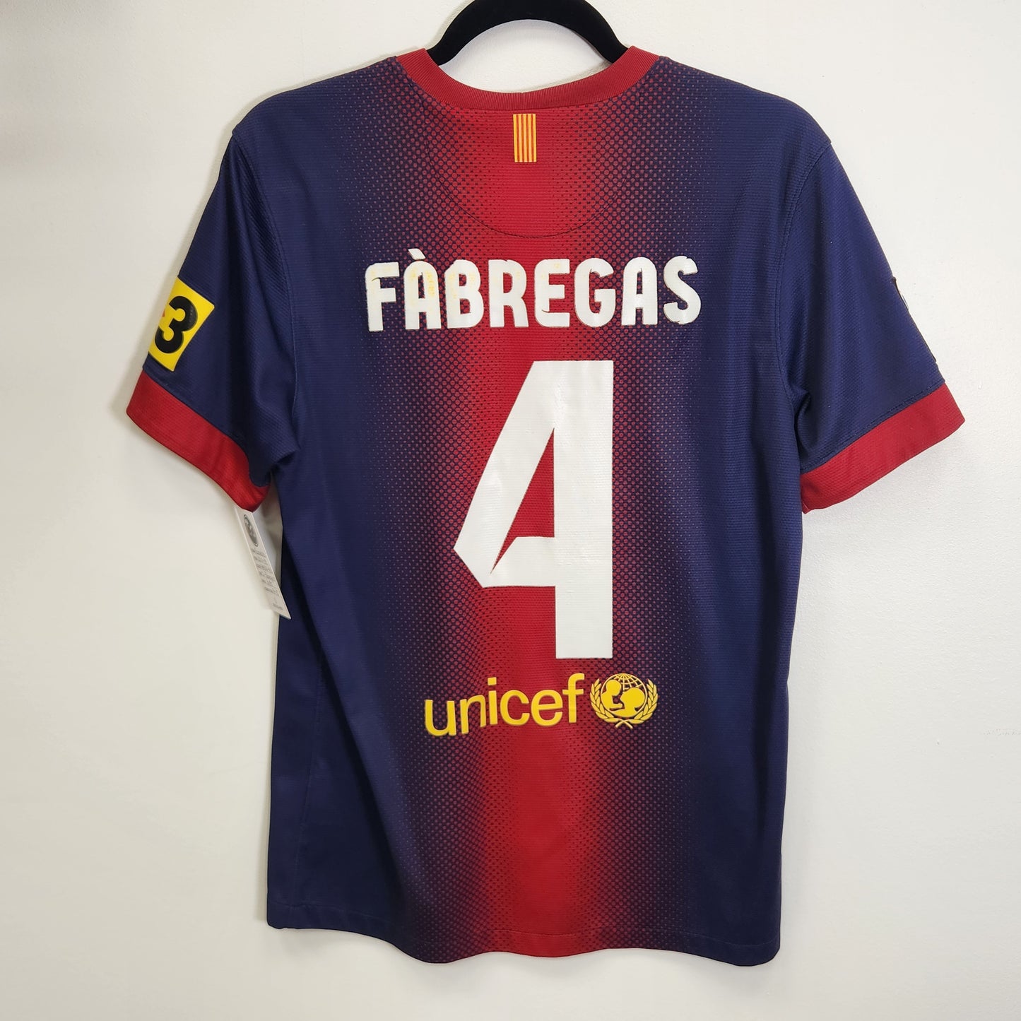 2012-13 FC Barcelona Fabregas 4 Home Jersey / Small / 8/10