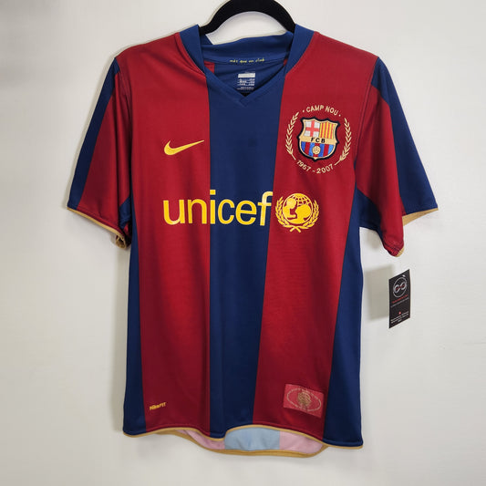 2007-08 FC Barcelona Home Jersey / Small / 10/10