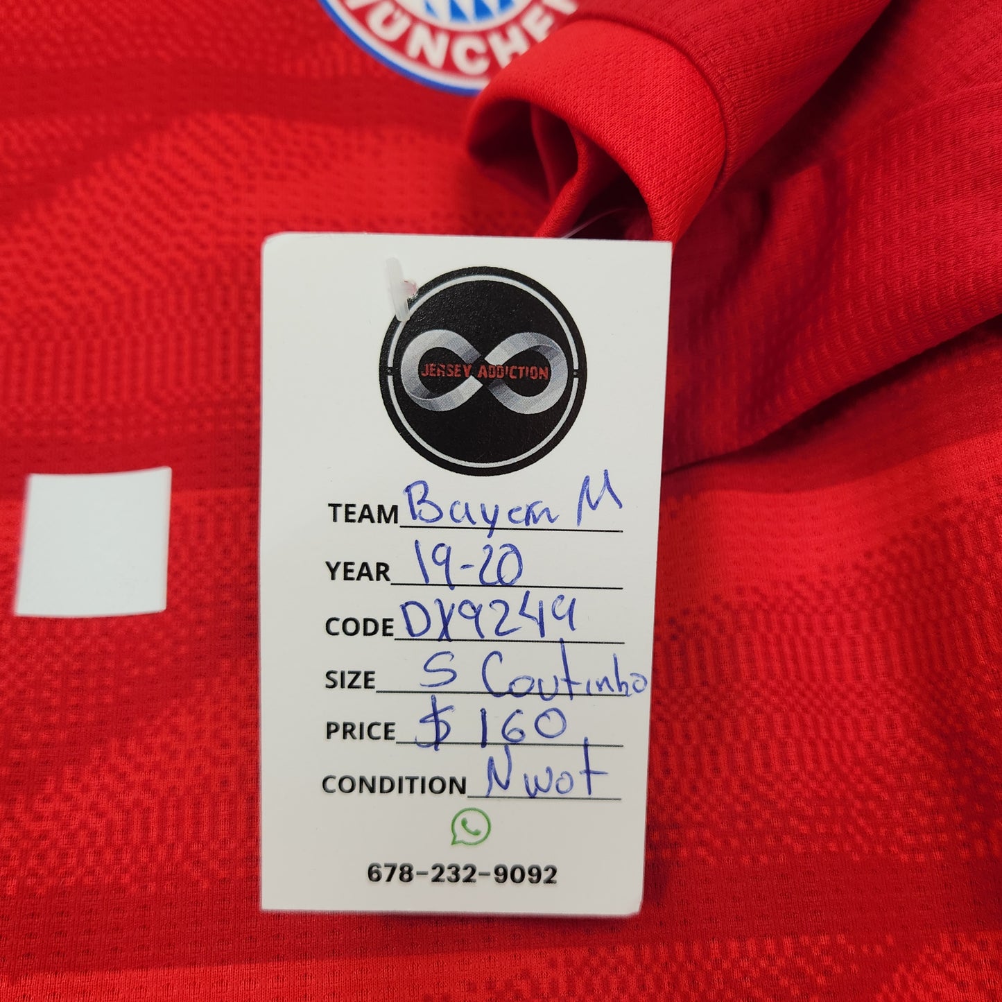 2019-20 Bayern München Coutinho 10 Home Jersey / Small / New