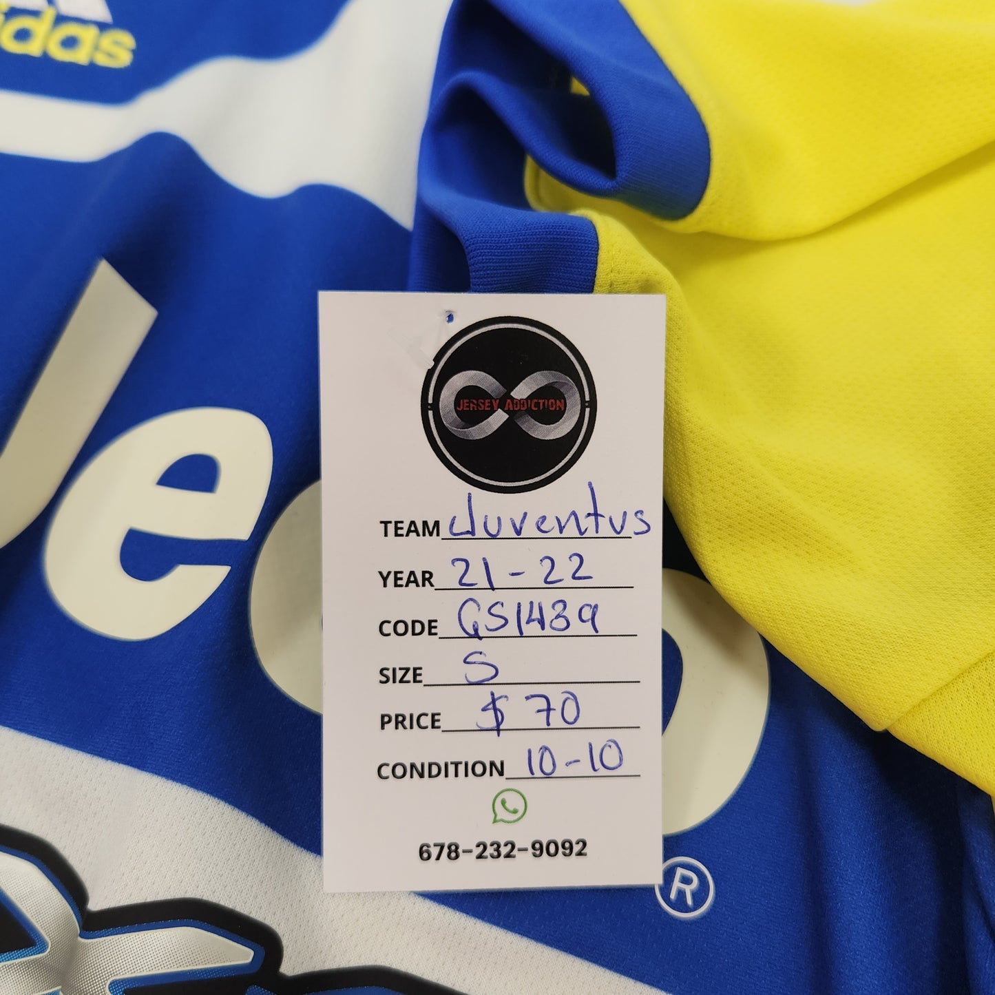 2021-22 Juventus FC Third Jersey / Small / 10/10