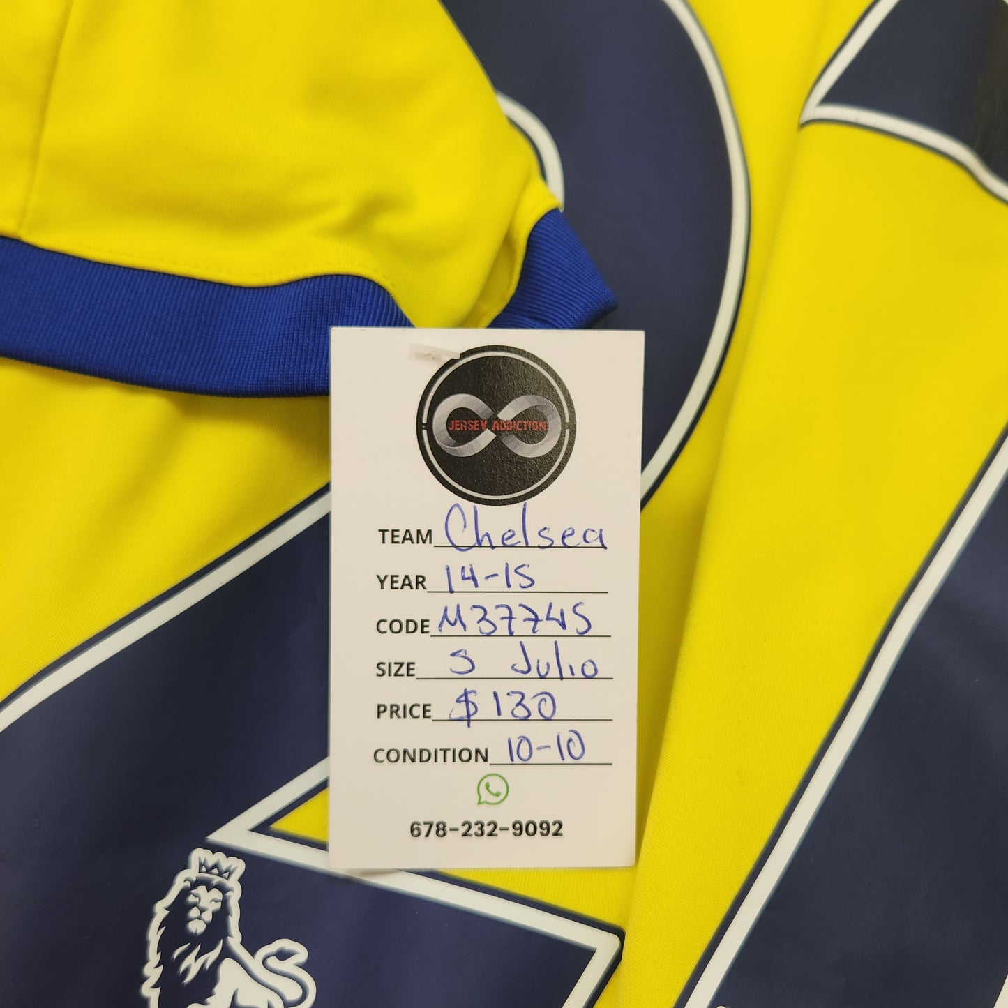 2014-15 Chelsea FC Julio 27 Away Jersey / Small / 10/10