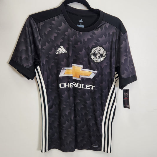 MANCHESTER UNITED 2017-18 BANKS AWAY JERSEY / SMALL /9-10