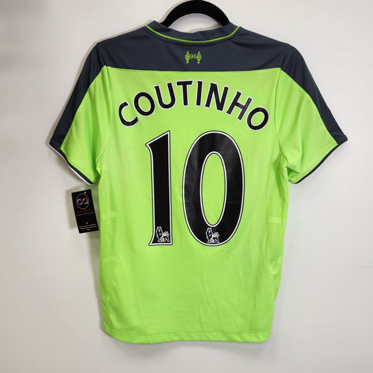 2016-17 Liverpool FC Coutinho 10 Third Jersey / Small / 10/10