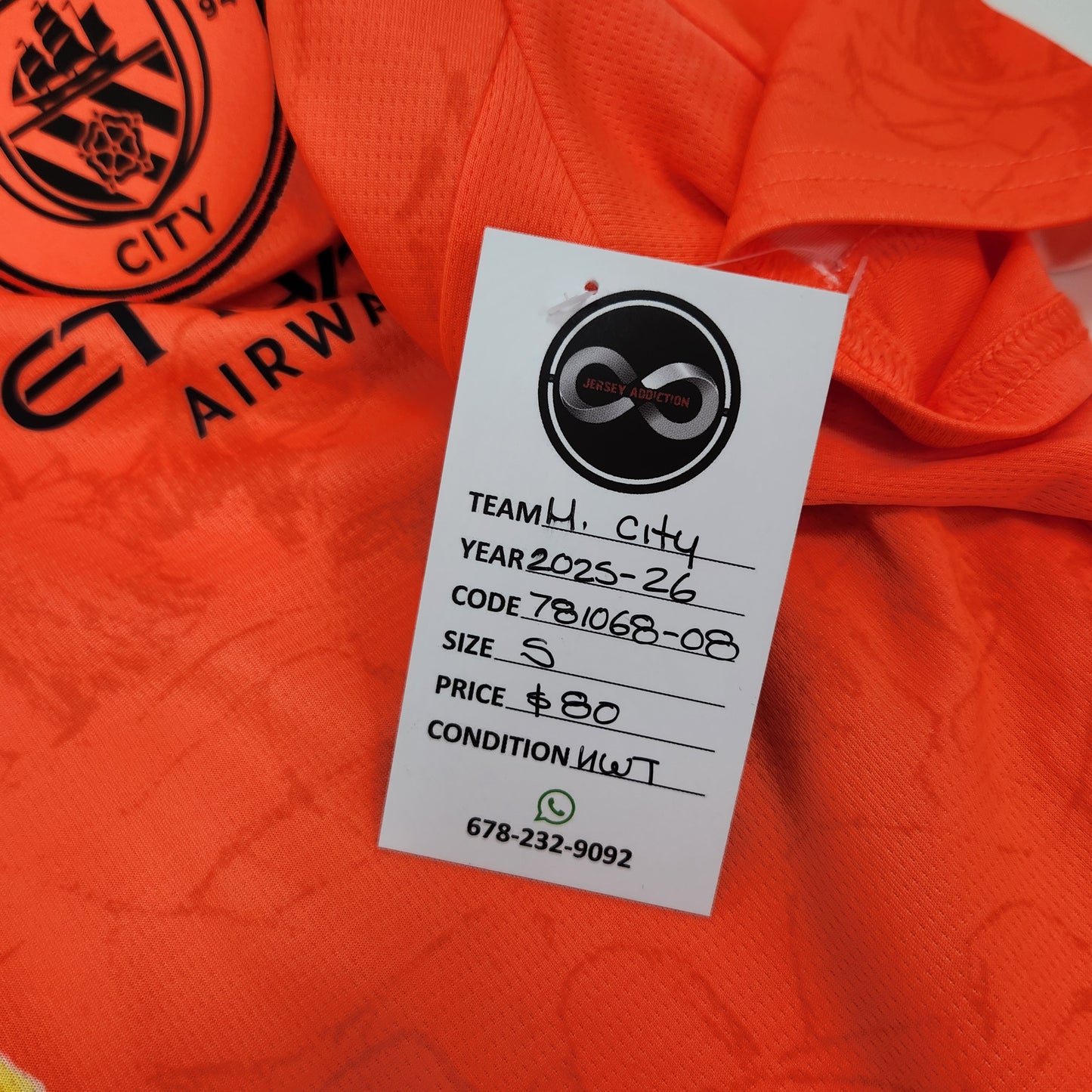 2025-26 Manchester City GK Away Jersey / Small / New