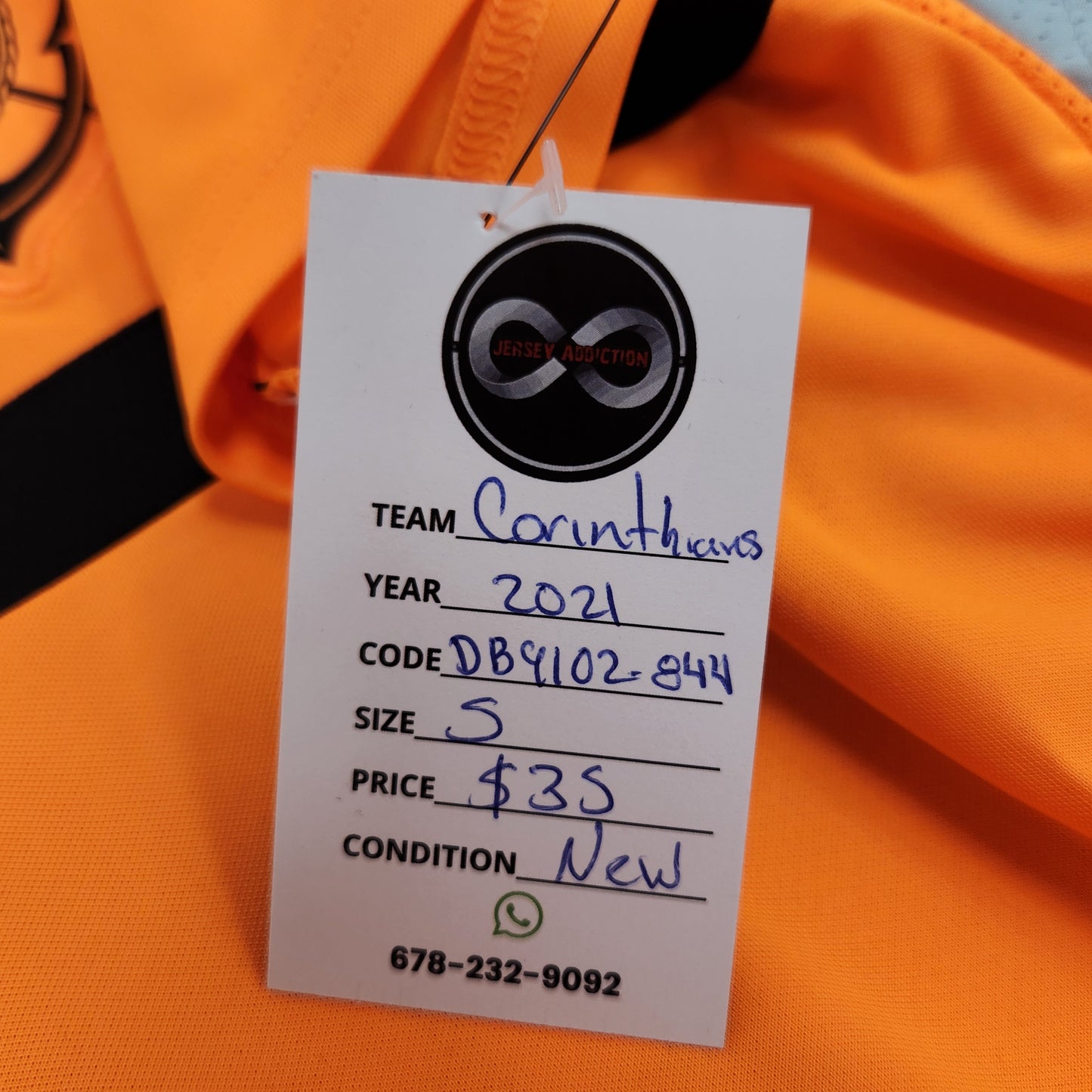 CORINTHIANS 2021-22 TRAINING JERSEY / SMALL / NEW