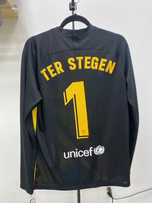 2019-20 FC Barcelona 1 Ter Stegen GK Away Jersey / Medium / 9/10