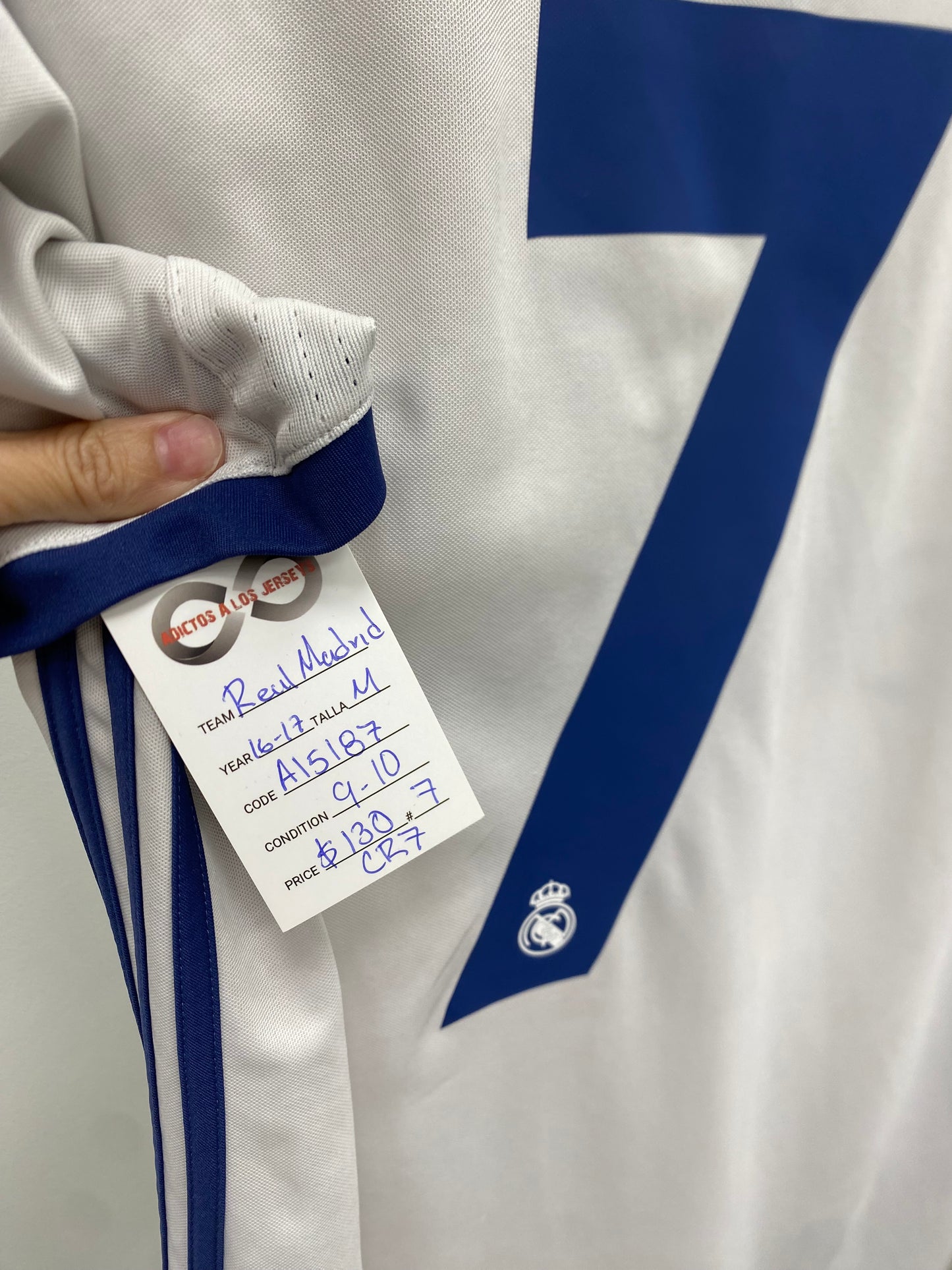 2016-17 Real Madrid 7 Ronaldo Home Jersey / Medium / 9/10
