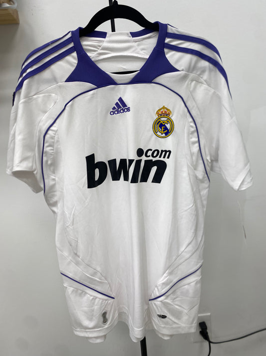 2007-08 Real Madrid Home Jersey / Medium / 10/10