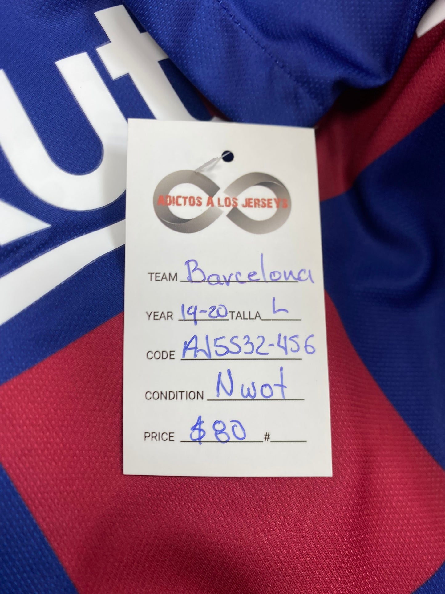2019-20 FC Barcelona Home Jersey / Large / New