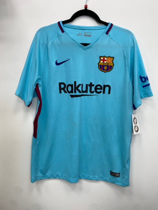 2017-18 FC Barcelona Away Jersey / Large / 8/10
