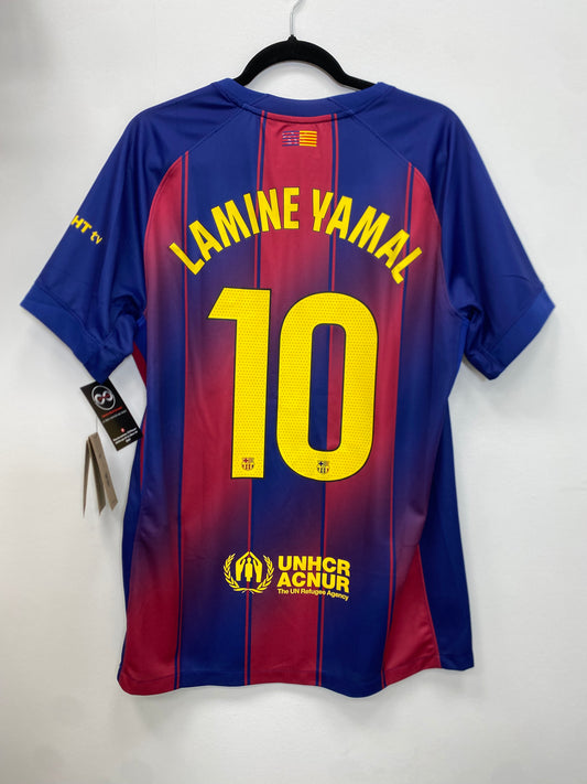 2025-26 FC Barcelona 10 Yamal Home Jersey / Large / New
