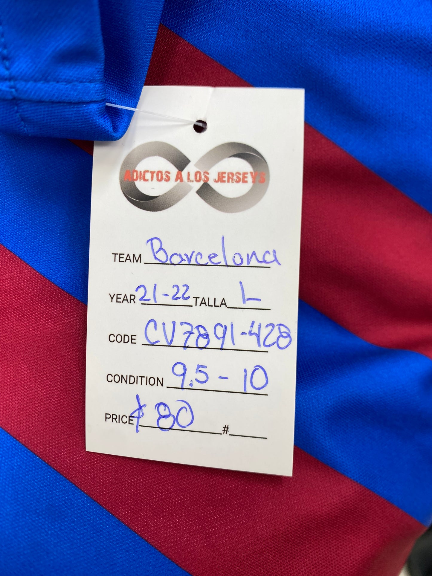2021-22 FC Barcelona Home Jersey / Large / 9.5/10