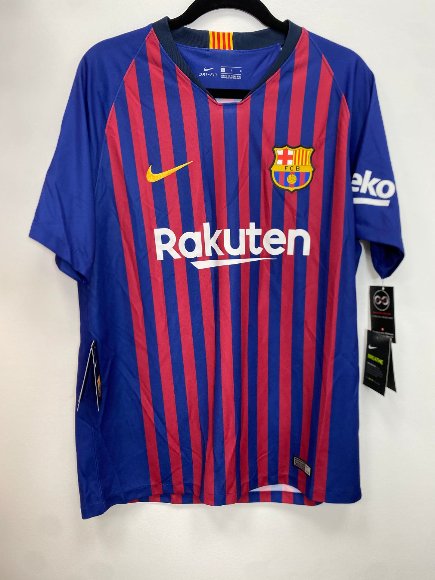 2018-19 FC Barcelona Player Version 3 Pique Home Jersey / Large / New