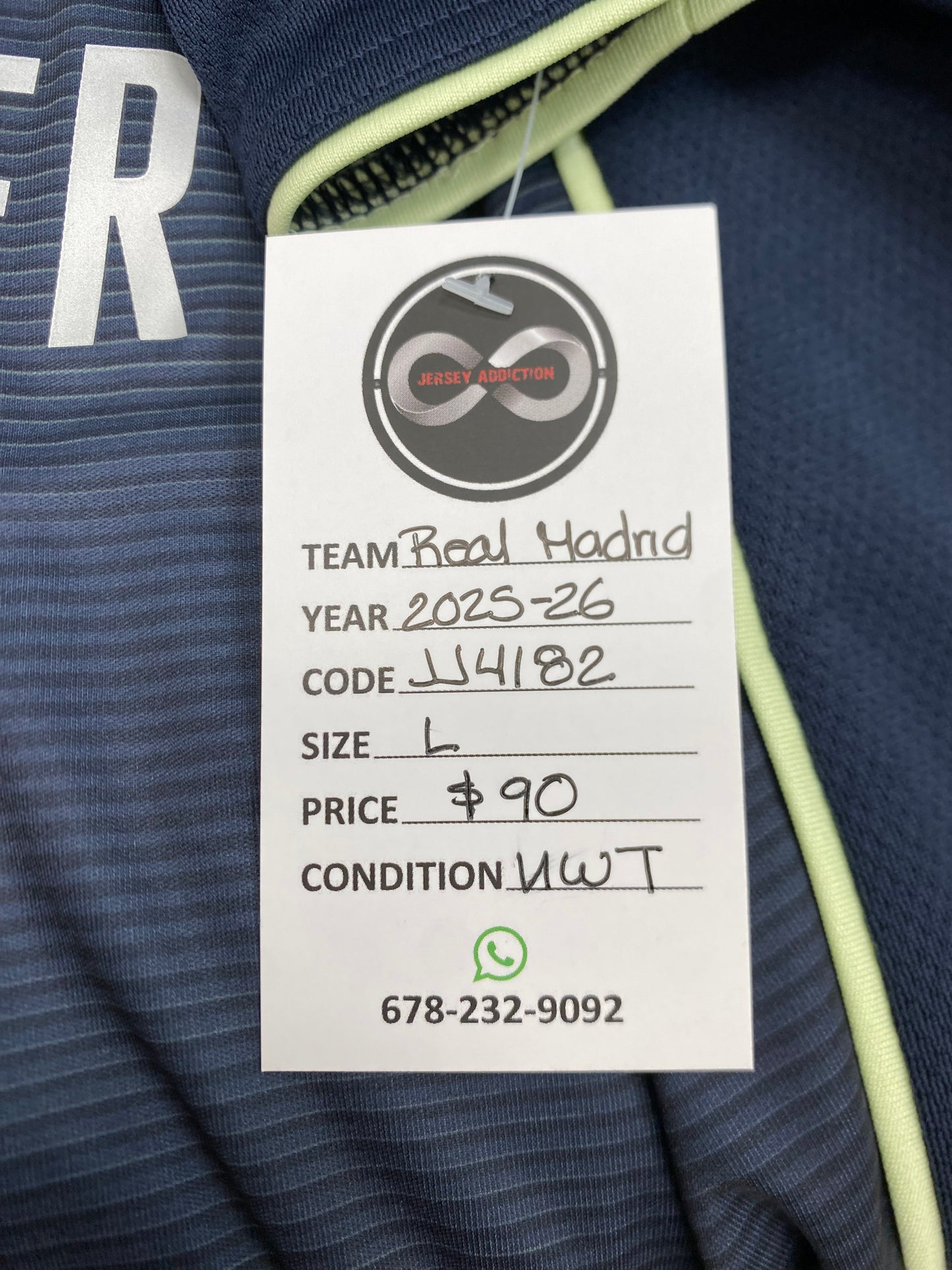 2025-26 Real Madrid Away Jersey / Large / New