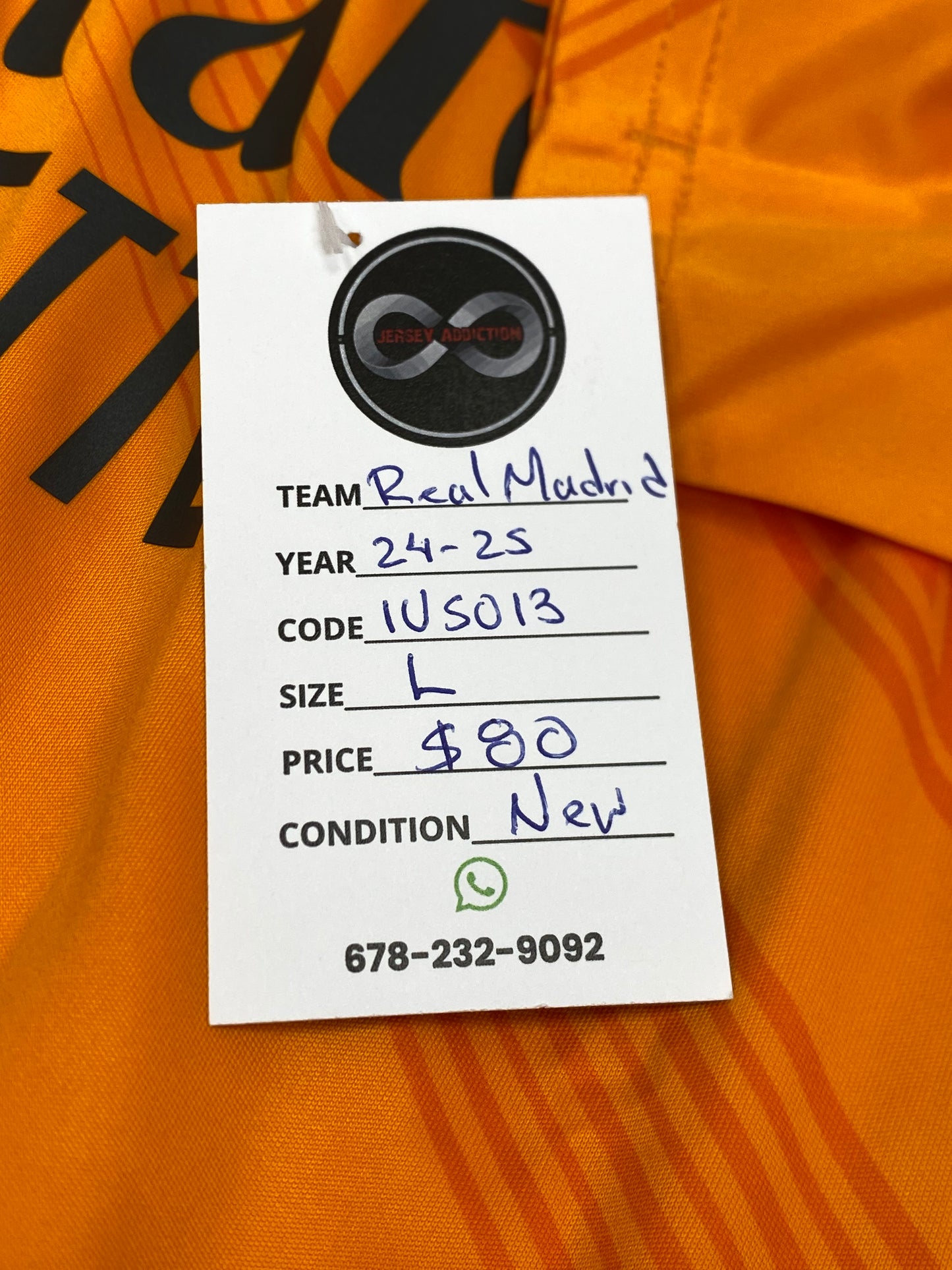 2024-25 Real Madrid Away Jersey / Large / New