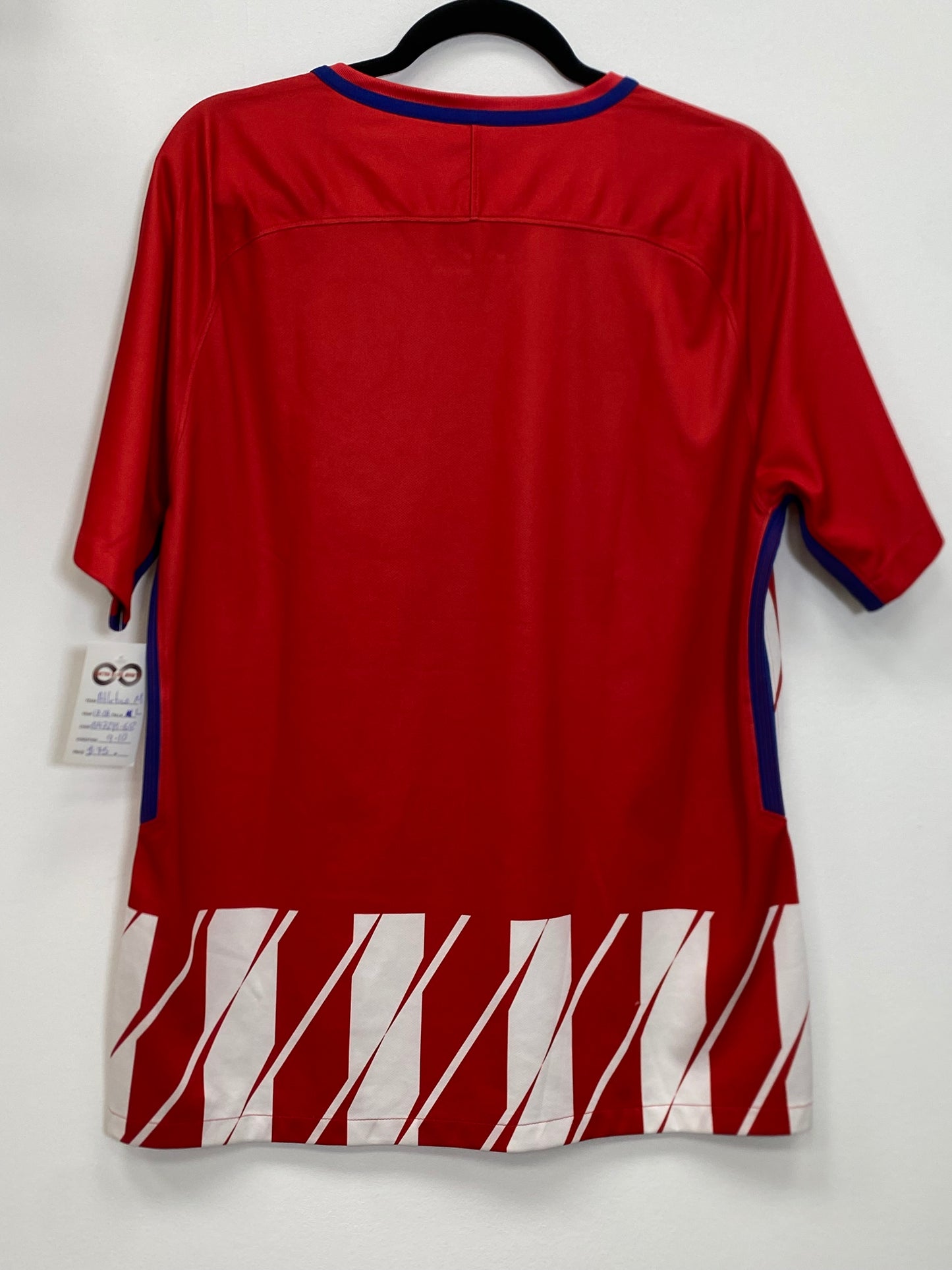 2017-18 Atlético Madrid Home Jersey / Large / 9/10