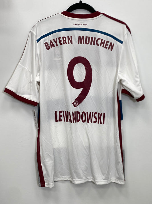 2014-15 Bayern München 9 Lewandowski Away Jersey / Large / New