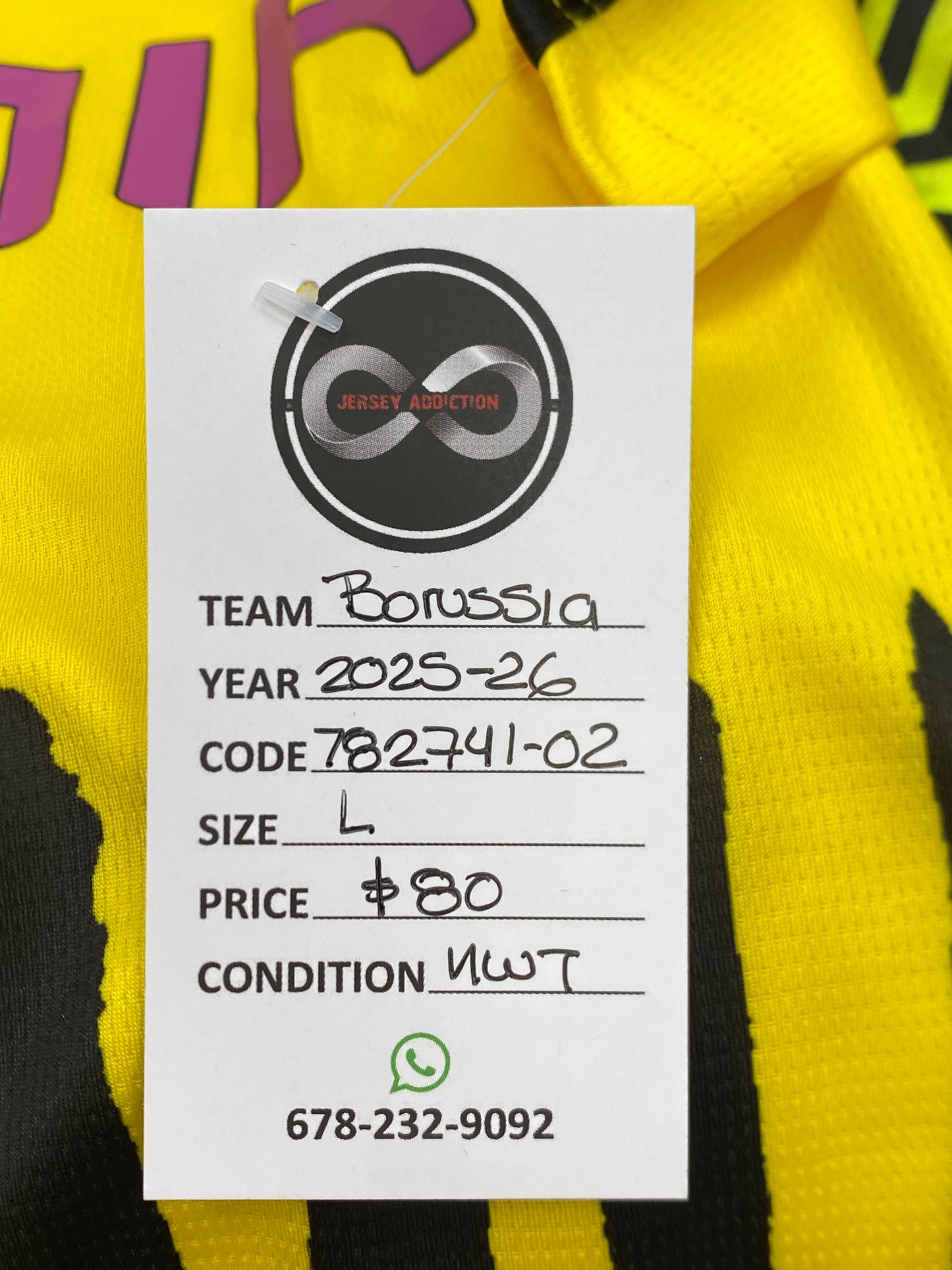 2025-26 Borussia Dortmund Home Jersey / Large / New