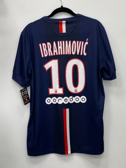 2014-15 Paris Saint-Germain Ibrahimović 10 Home Jersey / Large / 10/10