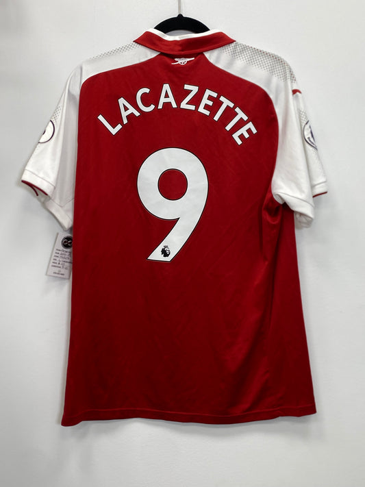 2017-18 Arsenal FC Lacazette 9 Home Jersey / Large / 9/10