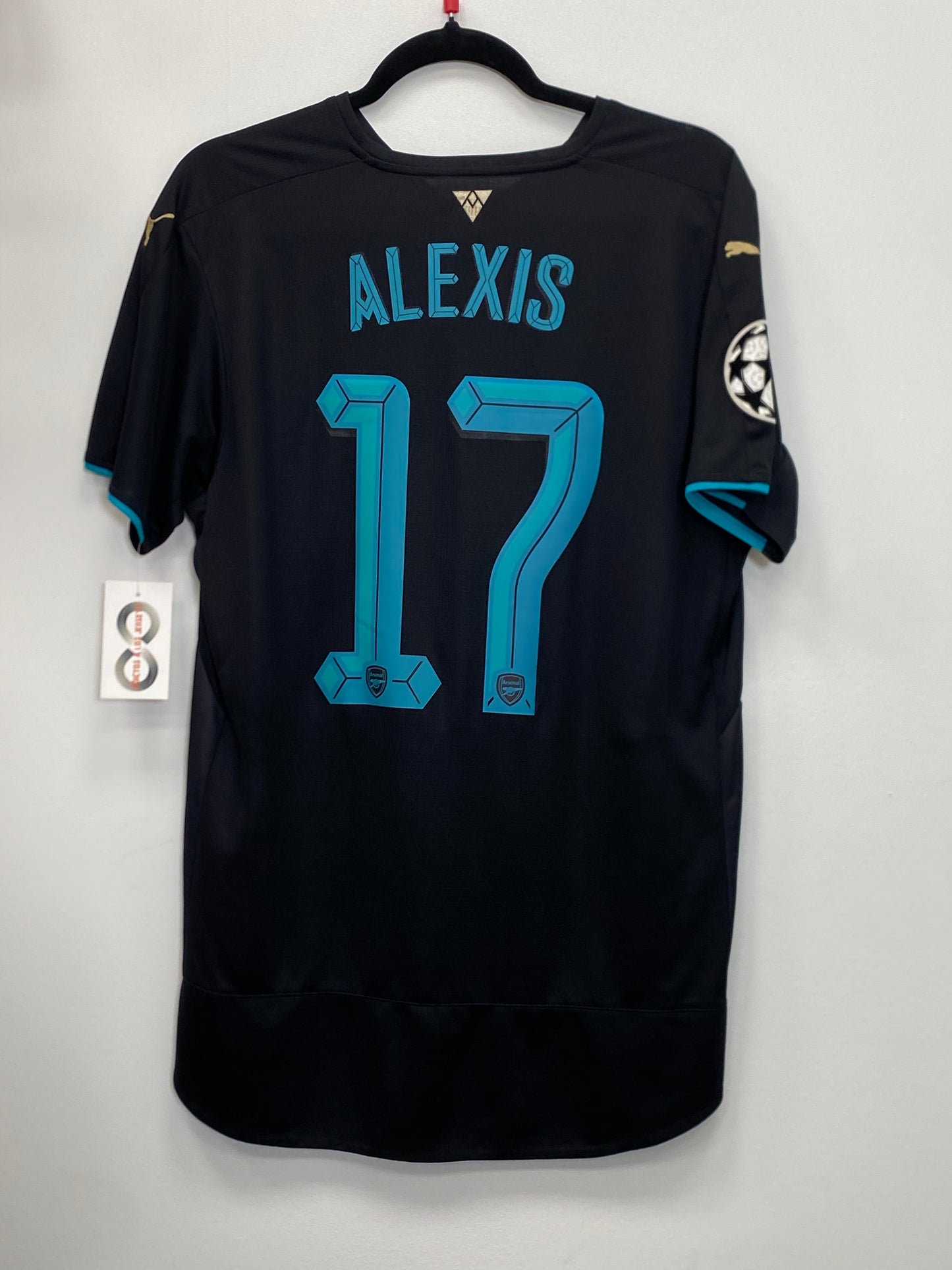 2015-16 Arsenal FC Alexic 17 Third Jersey / Large / 8/10