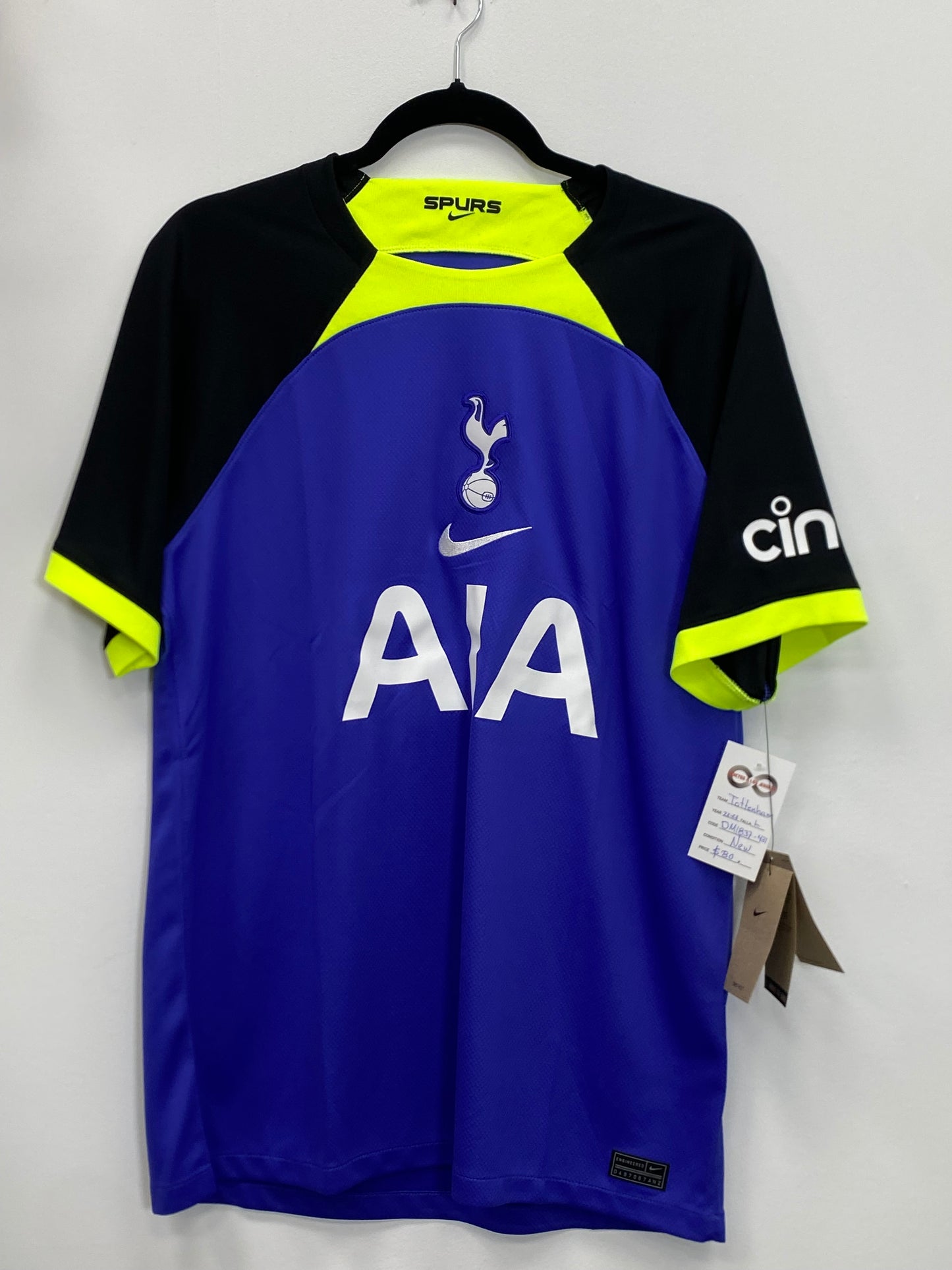 2022-23 Tottenham Hotspur Away Jersey / Large /  New