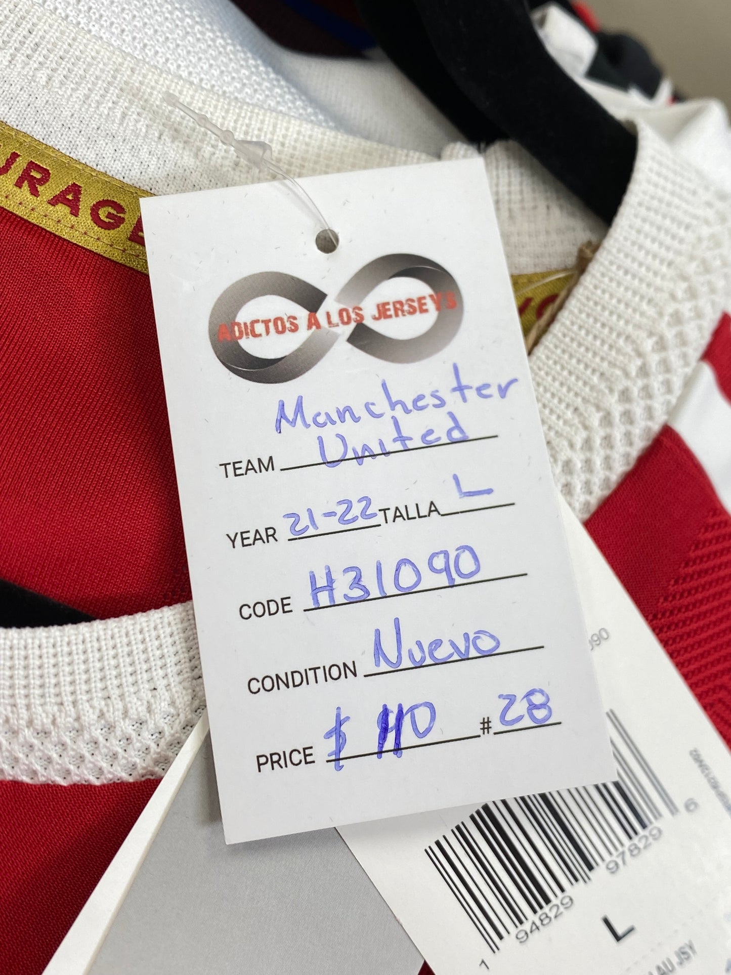 2021-22 Manchester United Player Version Home Jersey / Large / New