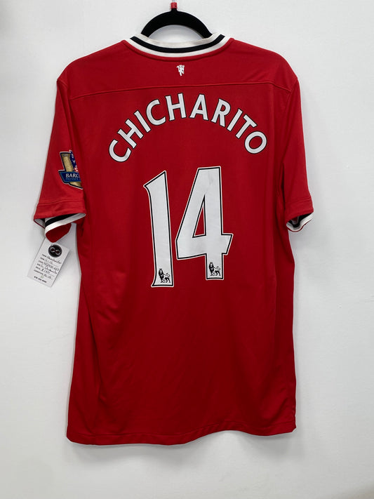 2011-12 Manchester United Chicharito 14 Home Jersey / Large / 10/10