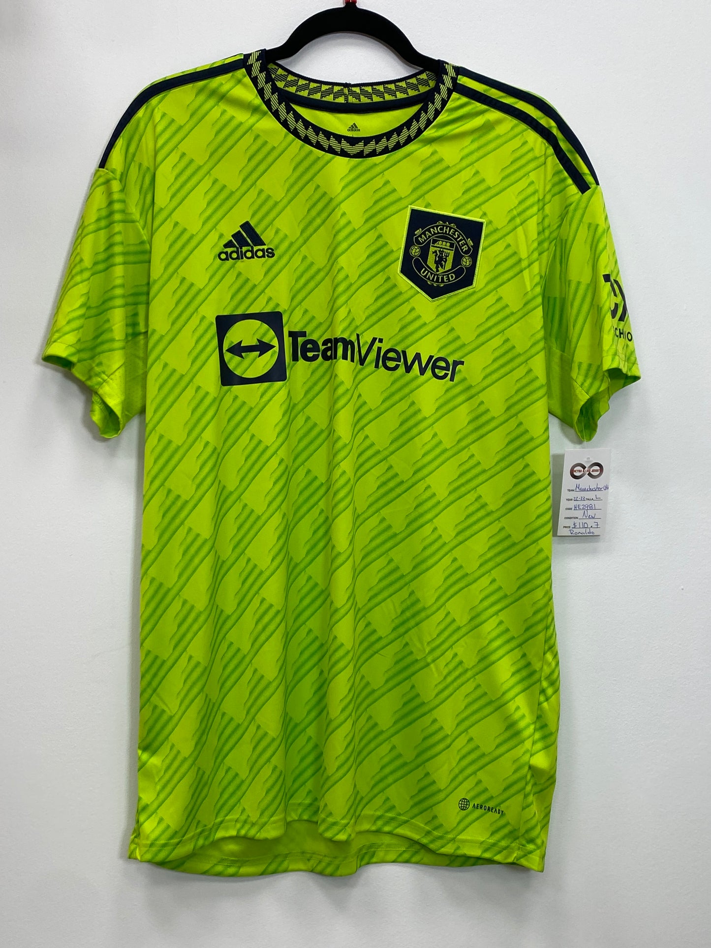 2022-23 Manchester United 7 Ronaldo Third Jersey / Large / New