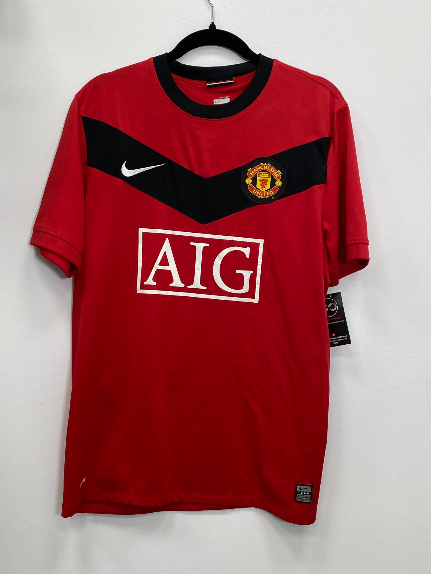 2009-10 Manchester United Ferdinand 5 Home Jersey / Large / 10/10