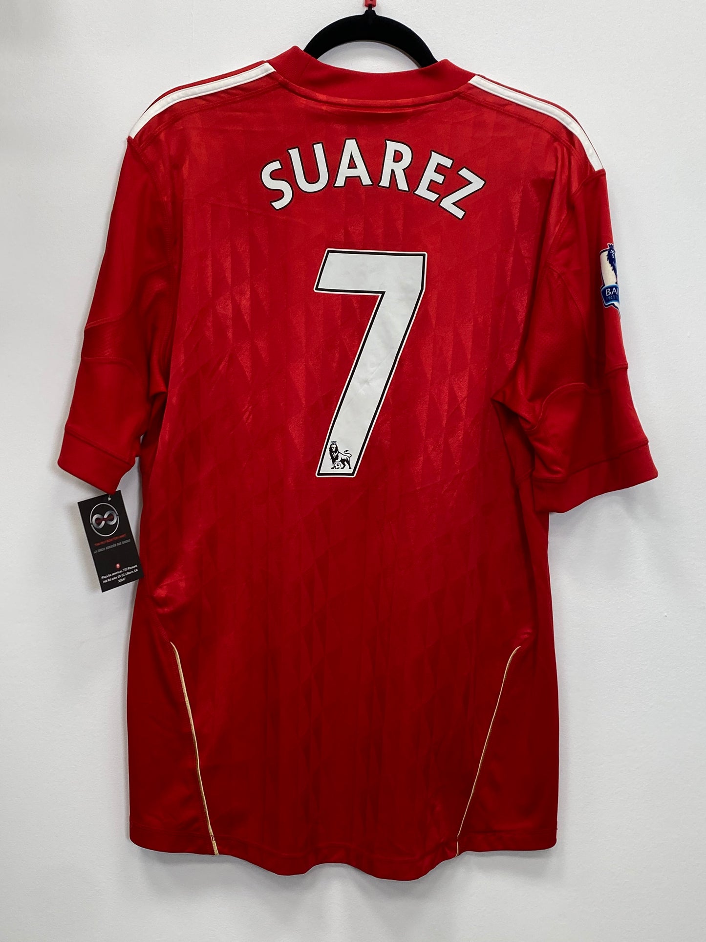 2011-12 Liverpool FC Suarez 7 Home Jersey / Large / 8/10