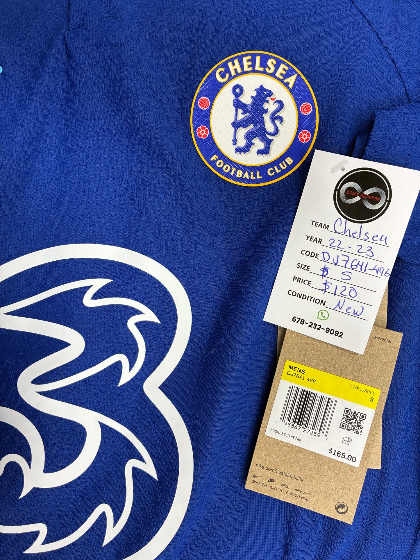 2022-23 Chelsea Home Jersey / Small / 10-10 New
