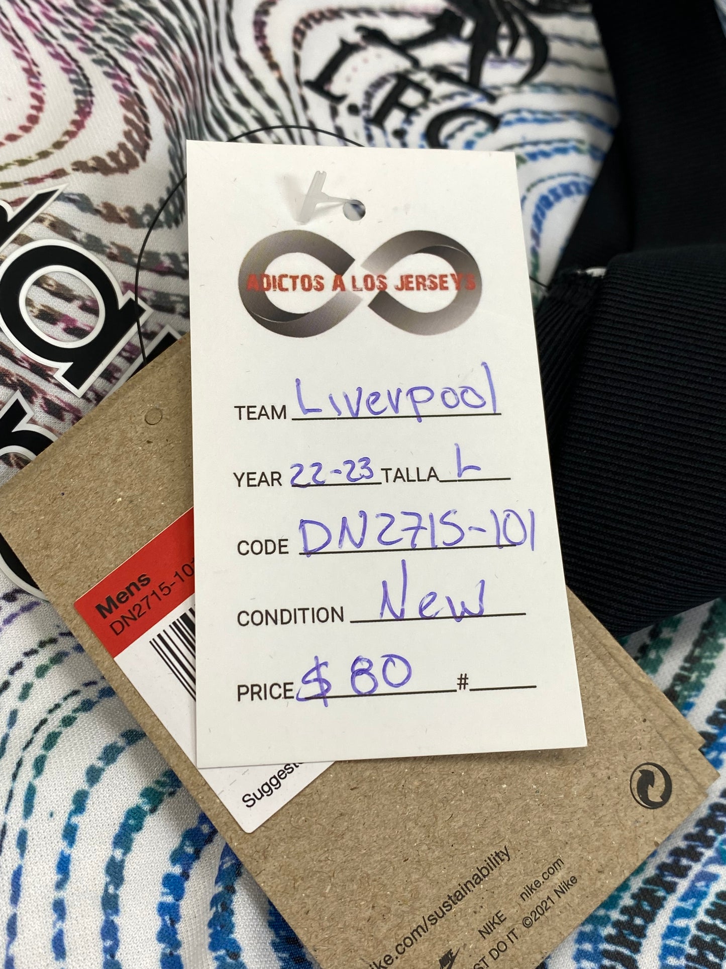 2022-23 Liverpool FC Away Jersey / Large / New