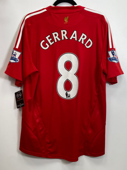 2008-09 Liverpool FC Gerrard 8 Player Version Home Jersey / Large / 10/10