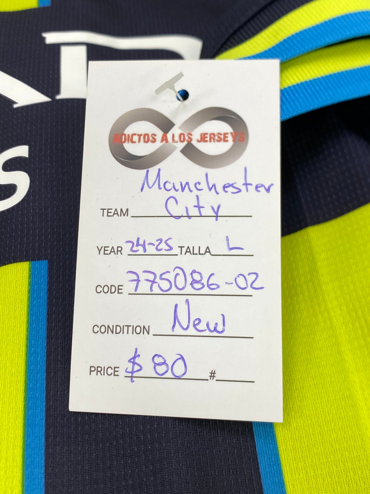 2024-25 Manchester City Away Jersey / Large / New
